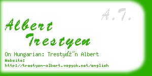 albert trestyen business card